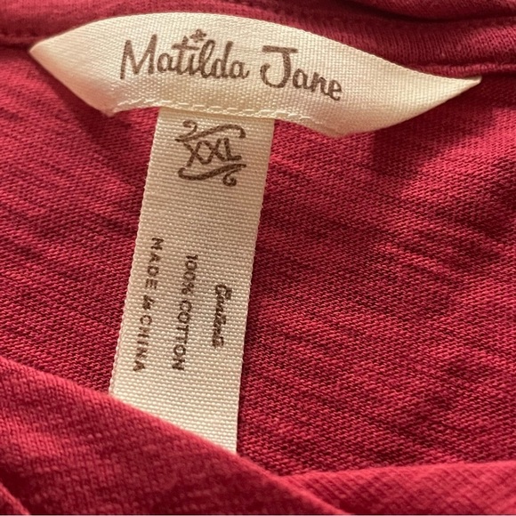 Matilda Jane rule the day ruffle tee size XXL in red - Picture 5 of 7